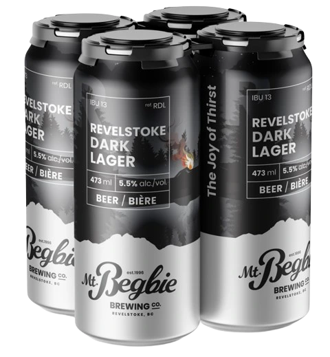 MT BEGBIE REVELSTOKE DARK LAGER 473ML 4PK CAN