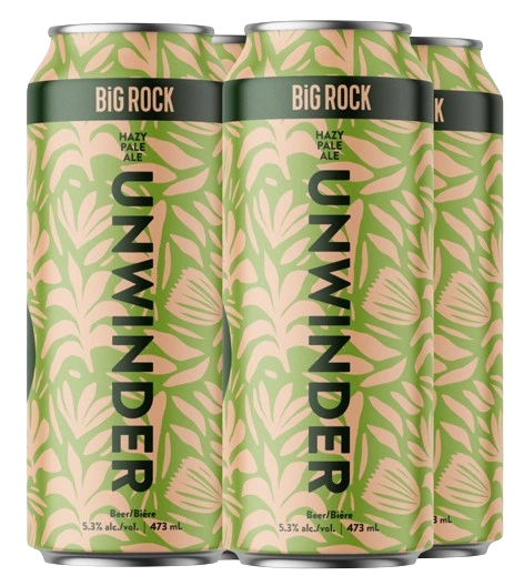 BIG ROCK UNWINDER HAZY PALE ALE 473ML 4PK CAN