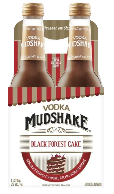 VODKA MUDSHAKE BLACK FOREST CAKE 270ML 4PK BTL