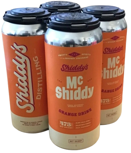 SHIDDYS ORANGE DRINK 473ML 4PK CAN