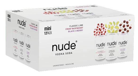NUDE VODKA SODA MINI MIXER 222ML 12PK CAN @ Kelowna [1052021]