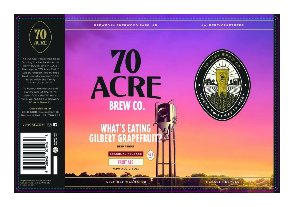 70 ACRE WHATS EATING GILBERT GRAPEFRUIT ALE 473ML 4PK CAN