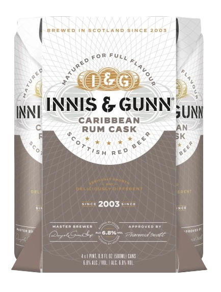 INNIS & GUNN CARIBBEAN RUM CASK 500ML 4PK CAN