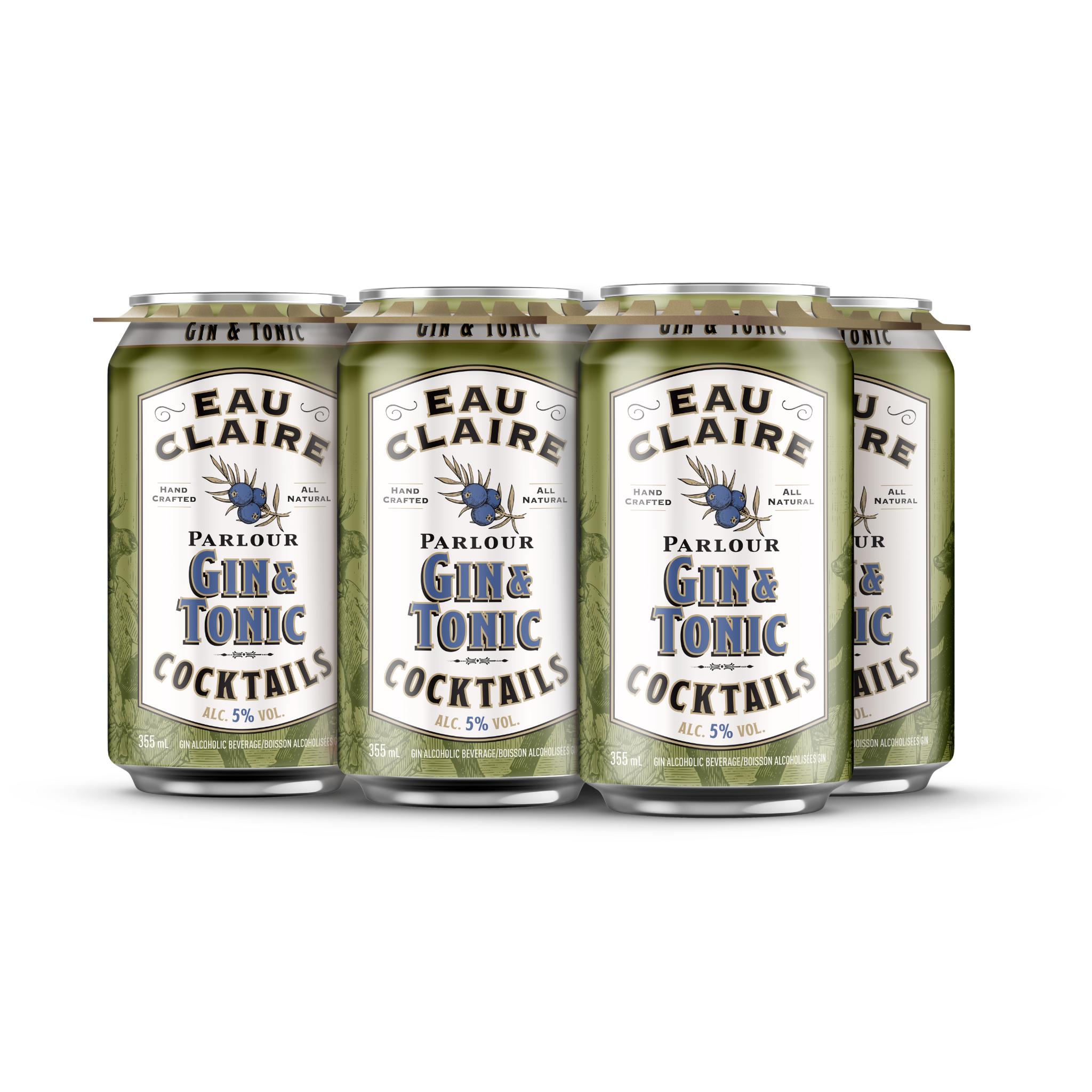 EAU CLAIRE GIN & TONIC 355ML 6PK CAN