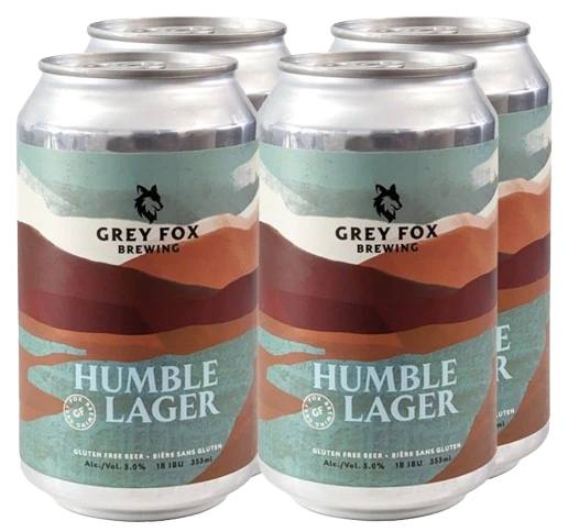 GREY FOX HUMBLE LAGER 355ML 4PK CAN