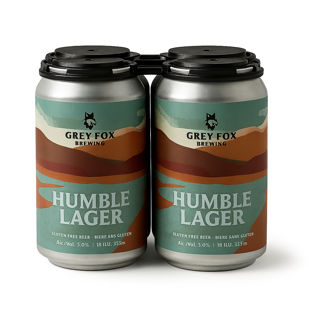 GREY FOX HUMBLE LAGER 355ML 4PK CAN