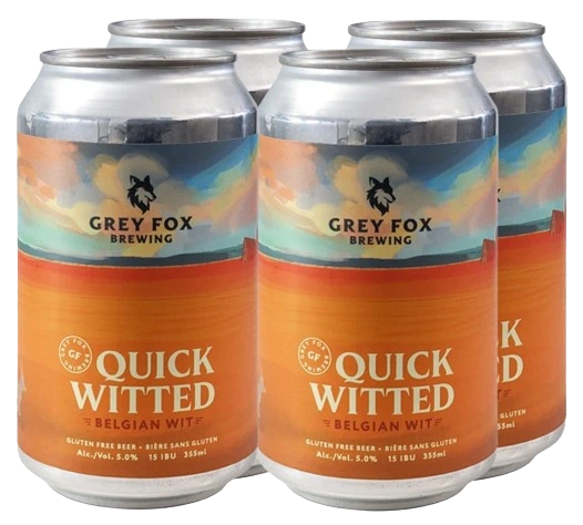 GREY FOX QUICK WITTED BELGIAN WIT 355ML 4PK CAN