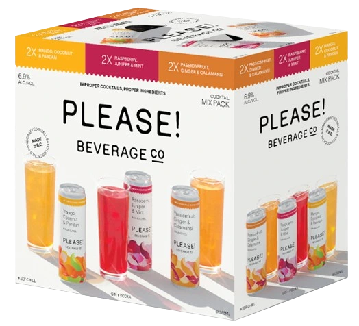 PLEASE COCKTAILS MIX PACK 355ML 6PK CAN