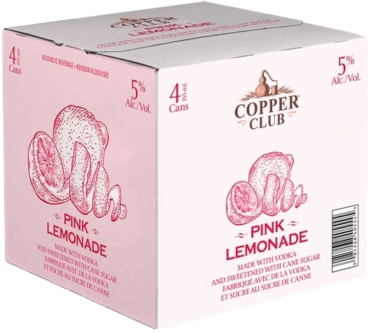COPPER CLUB PINK LEMONADE 355ML 4PK CAN