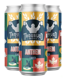 TROUBLED MONK ANTHEM LAGER 473ML 4PK CAN