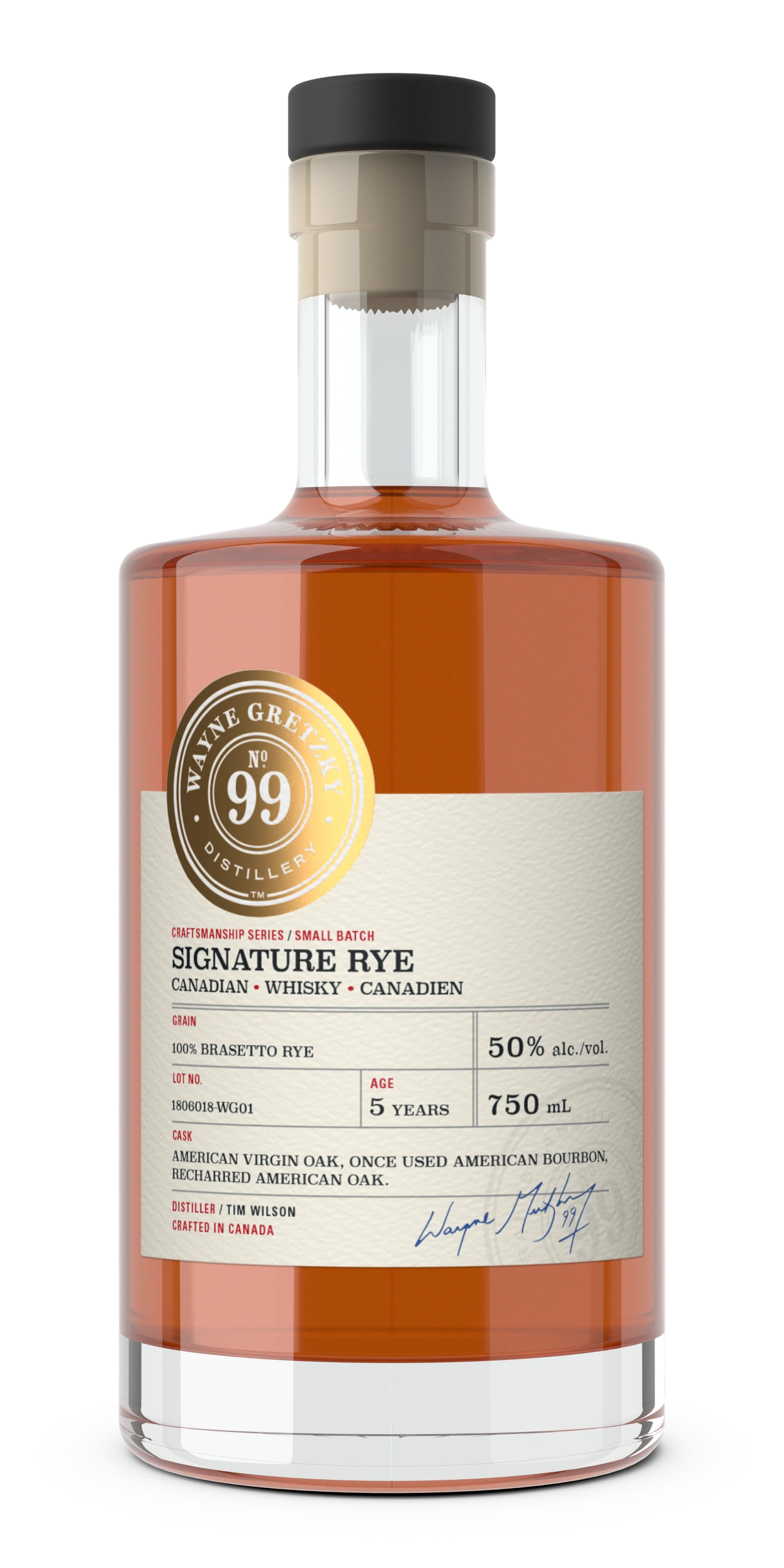 WAYNE GRETZKY CRAFTSMANSHIP SERIES SIGNATURE RYE 750ML