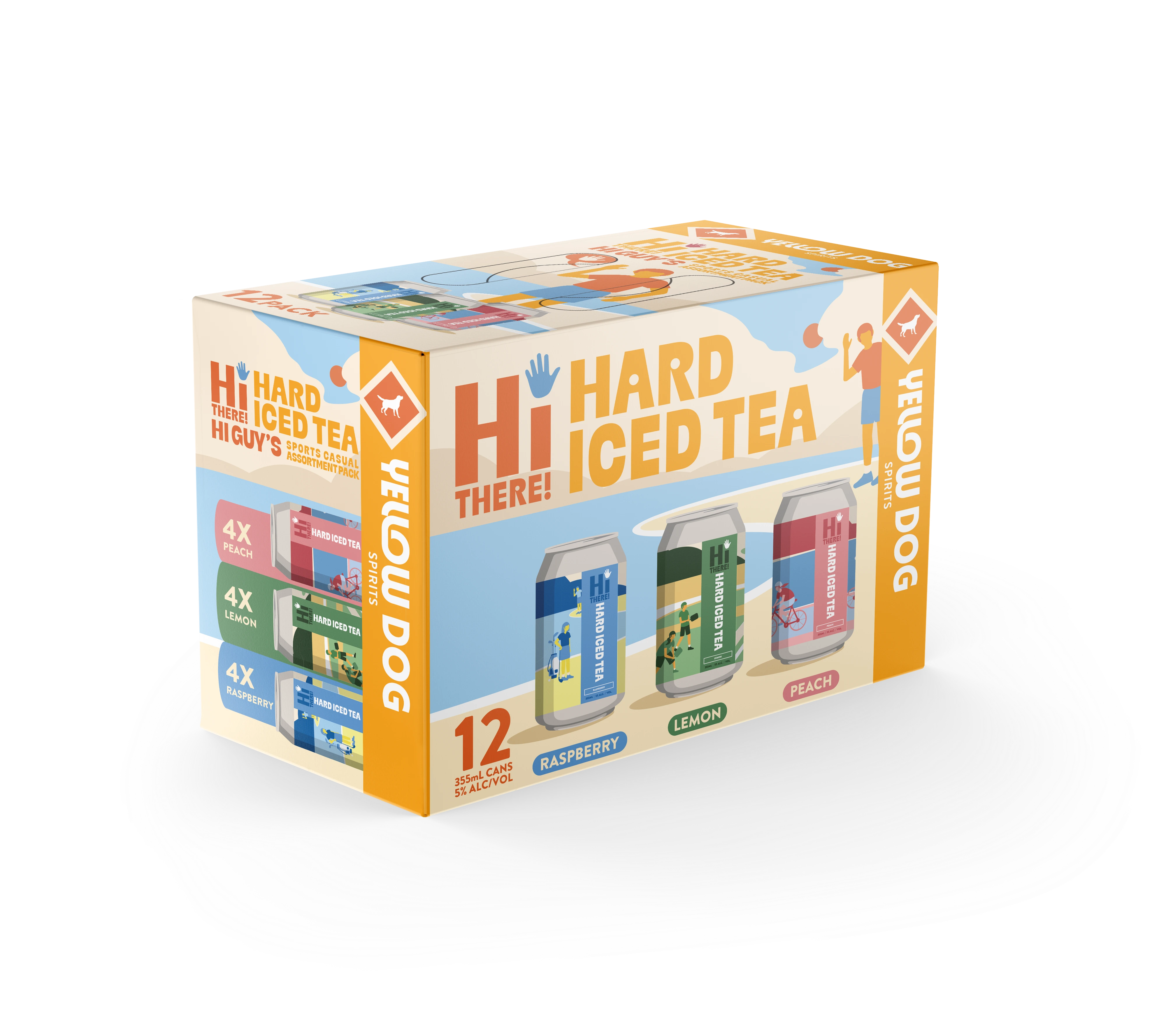 YELLOW DOG HI THERE HARD ICED TEA MIX 355ML 12PK CAN