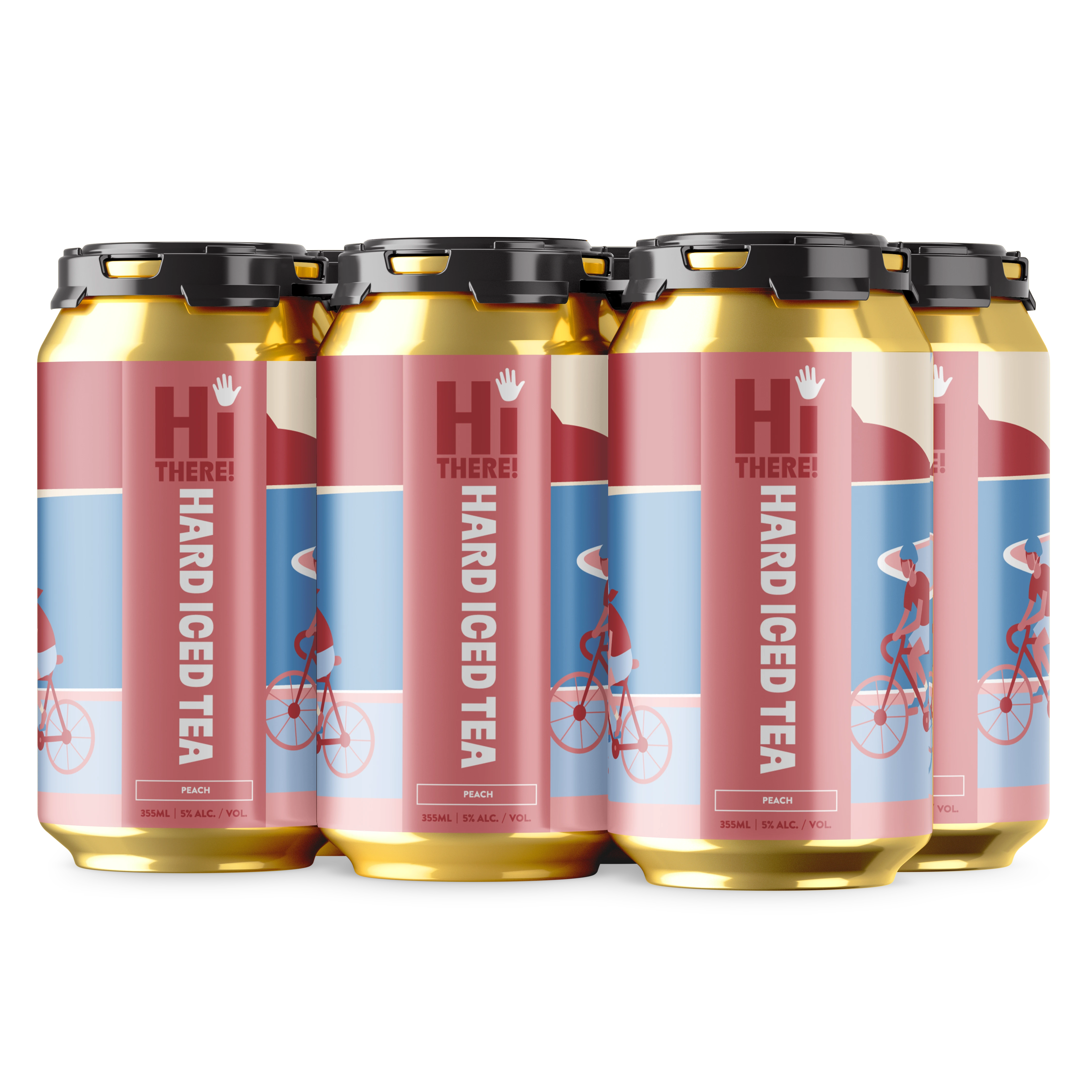 YELLOW DOG HI THERE PEACH HARD ICED TEA 355ML 6PK CAN