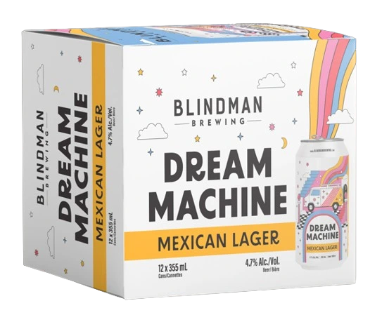BLINDMAN DREAM MACHINE MEXICAN LAGER 355ML 12PK CAN