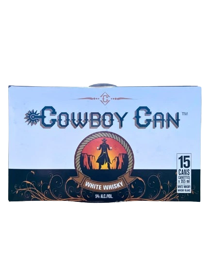 COWBOY CAN WHITE WHISKY 355ML 15PK CAN