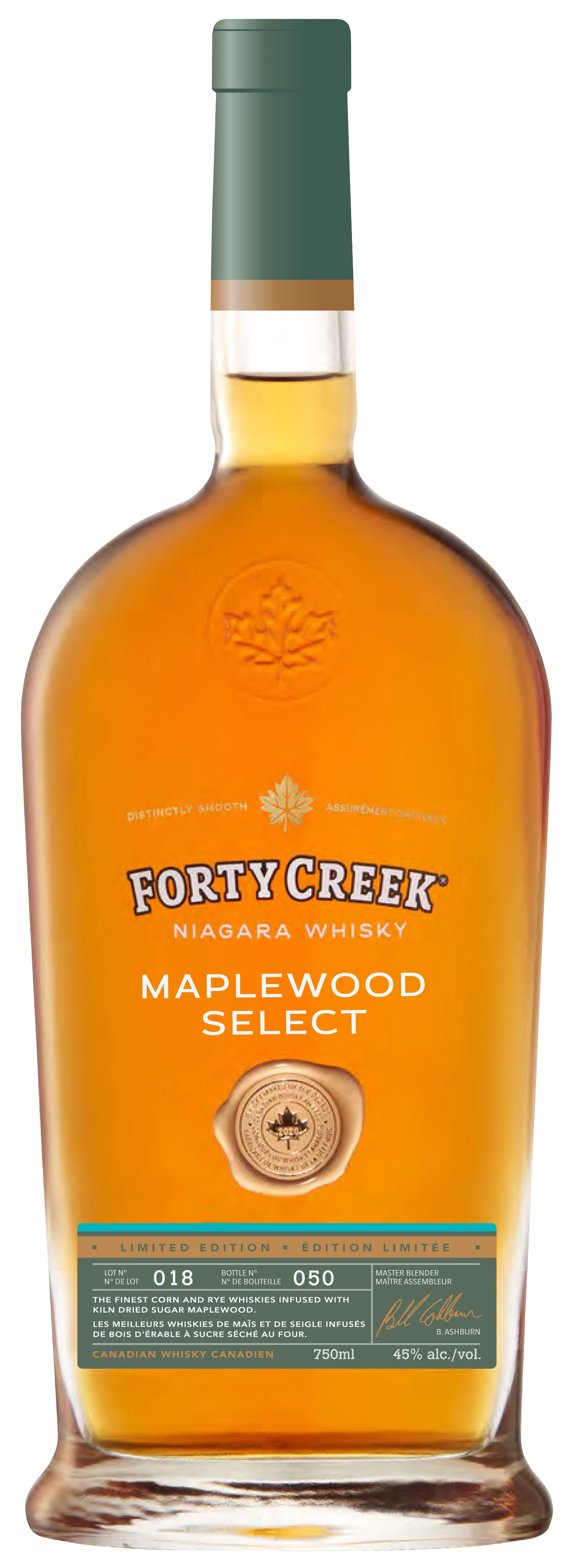 FORTY CREEK MAPLEWOOD SELECT CANADIAN WHISKY 750ML