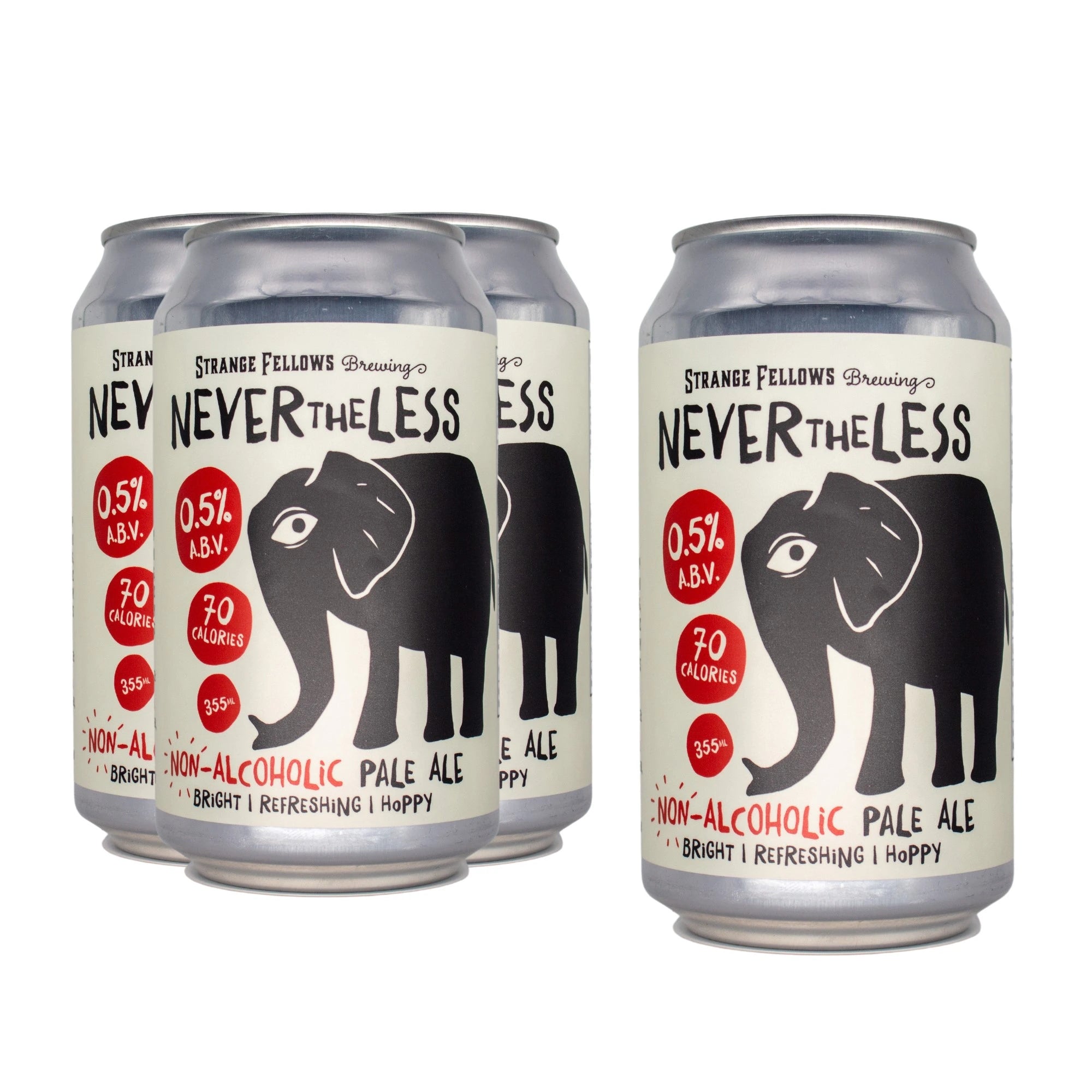 STRANGE FELLOWS NEVER THE LESS N/A PALE ALE 355ML 4PK CAN