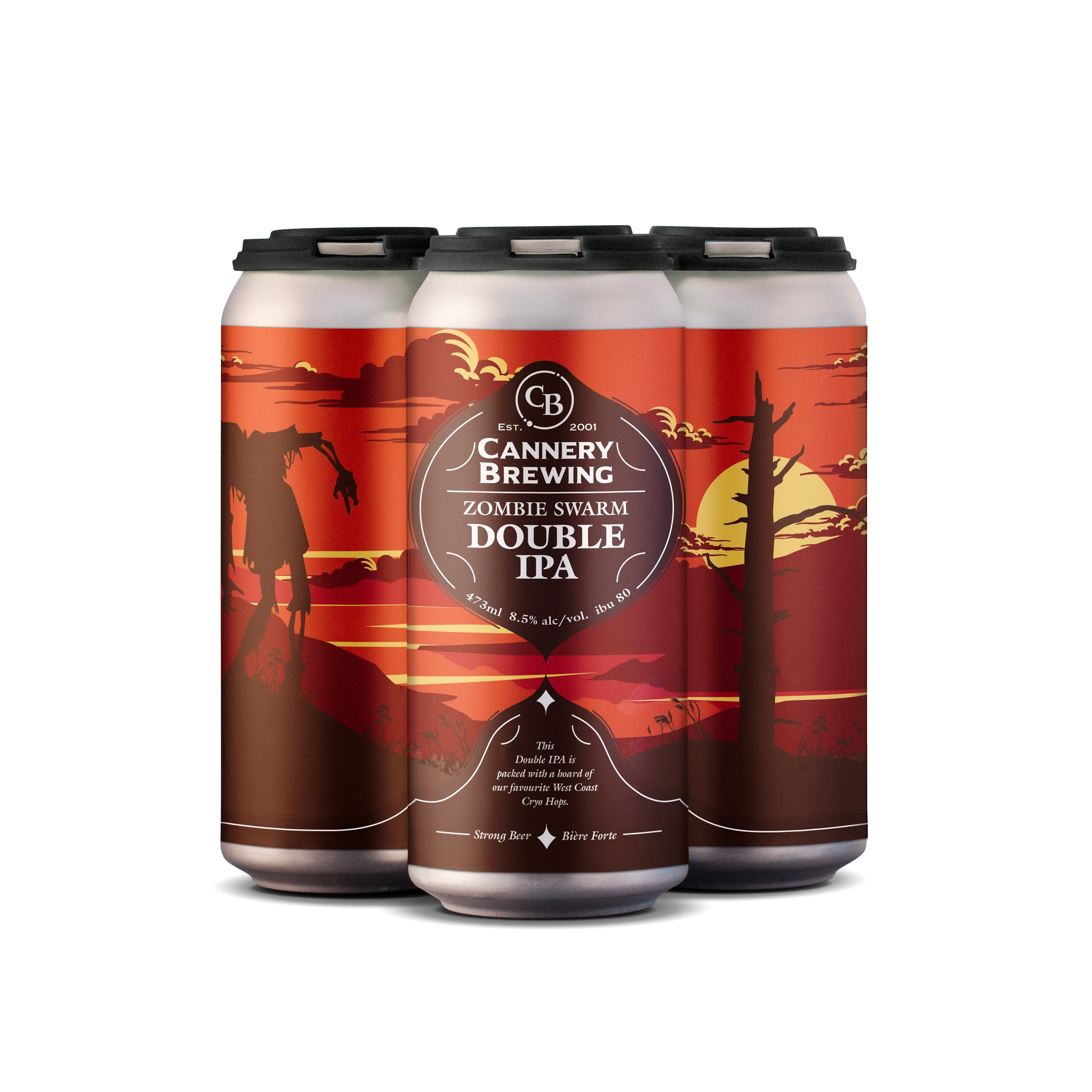 CANNERY ZOMBIE SWARM DOUBLE IPA 473ML 4PK CAN