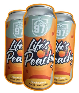 HIGHWAY 97 LIFES PEACHY PEACH KOLSCH 473ML 4PK CAN @ Kelowna [1054391]