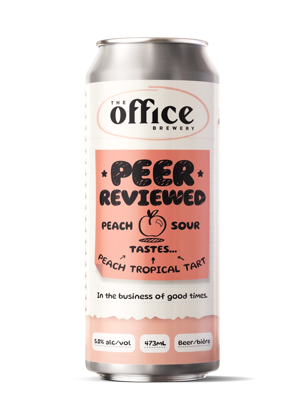 THE OFFICE PEER REVIEWED PEACH SOUR 473ML CAN