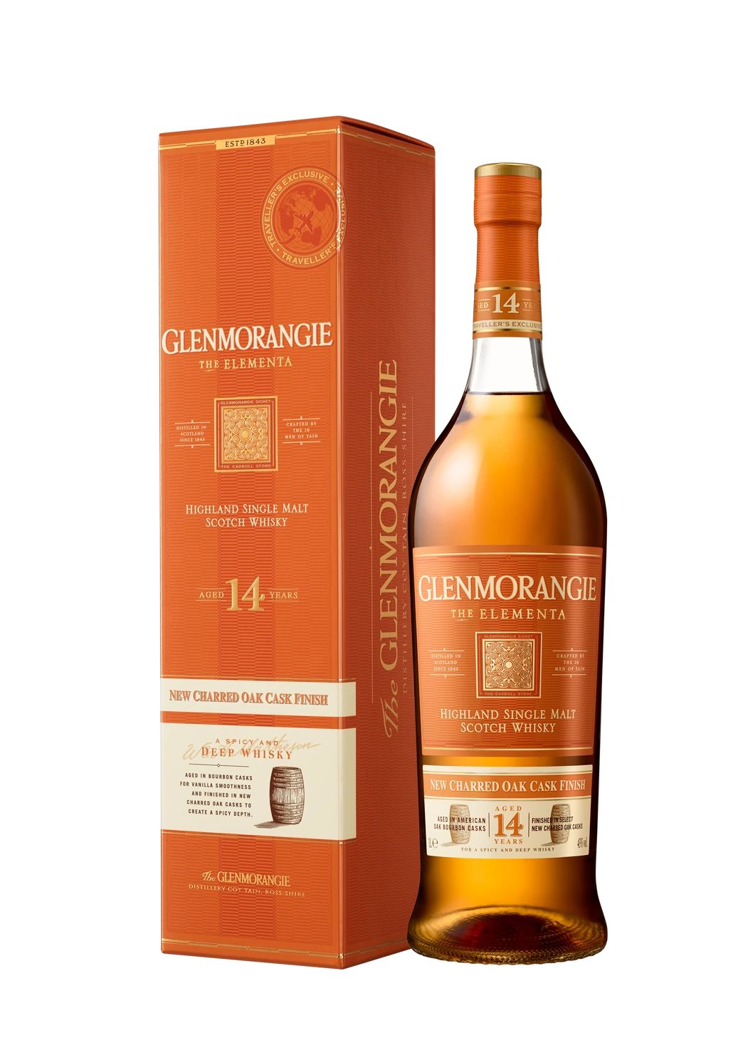 GLENMORANGIE ELEMENTA 14YR HIGHLAND SCOTCH WHISKY 1L