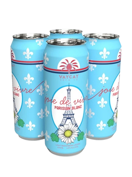 VAYCAY JOIE DE VIVRE PARISIAN BLANC 473ML 4PK CAN