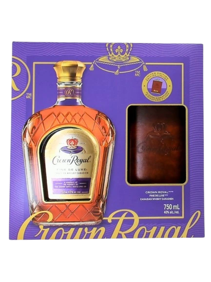 CROWN ROYAL CANADIAN WHISKY FLASK GIFT PACK 750ML