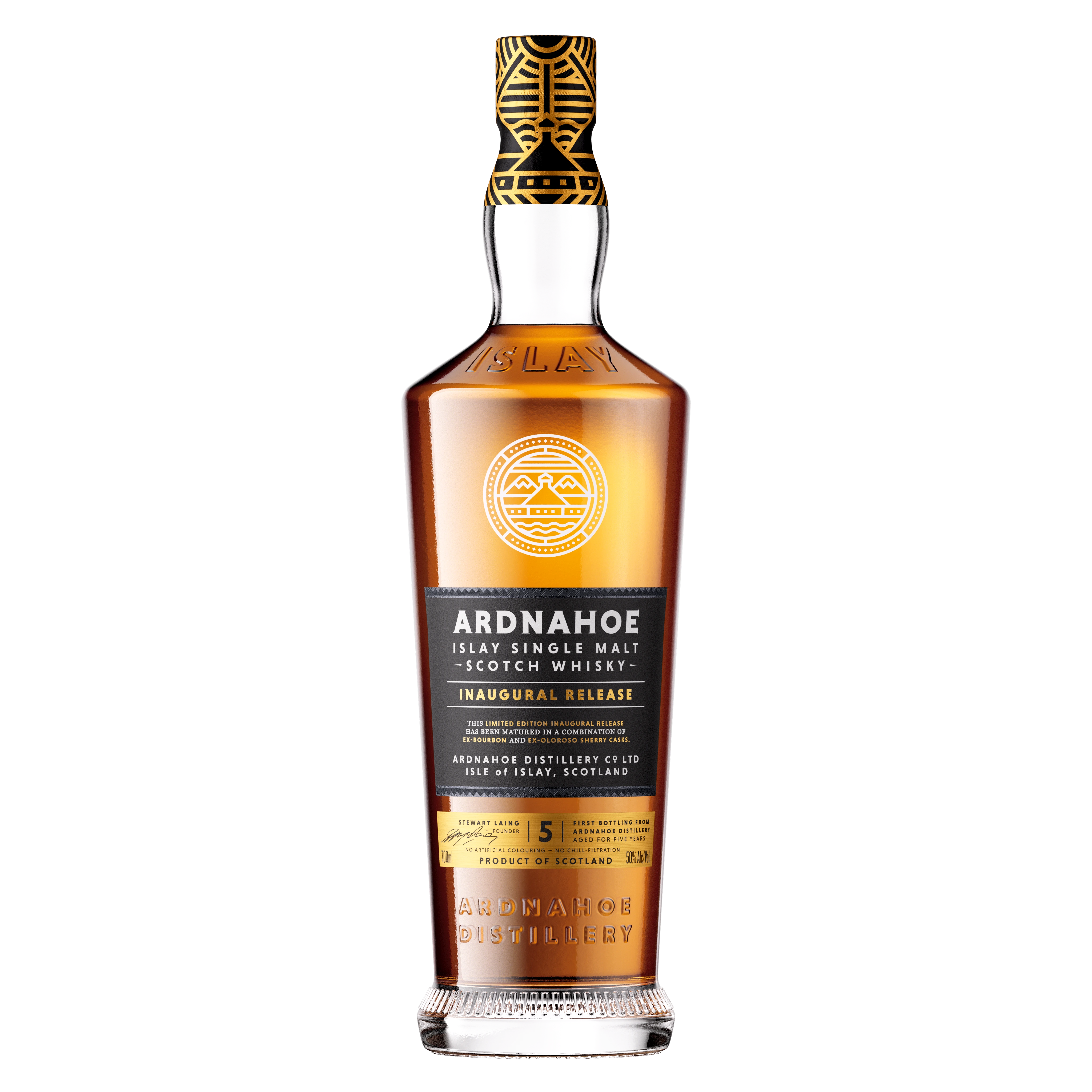 ARDNAHOE INNAGURAL RELEASE ISLAY SINGLE MALT SCOTCH 700ML