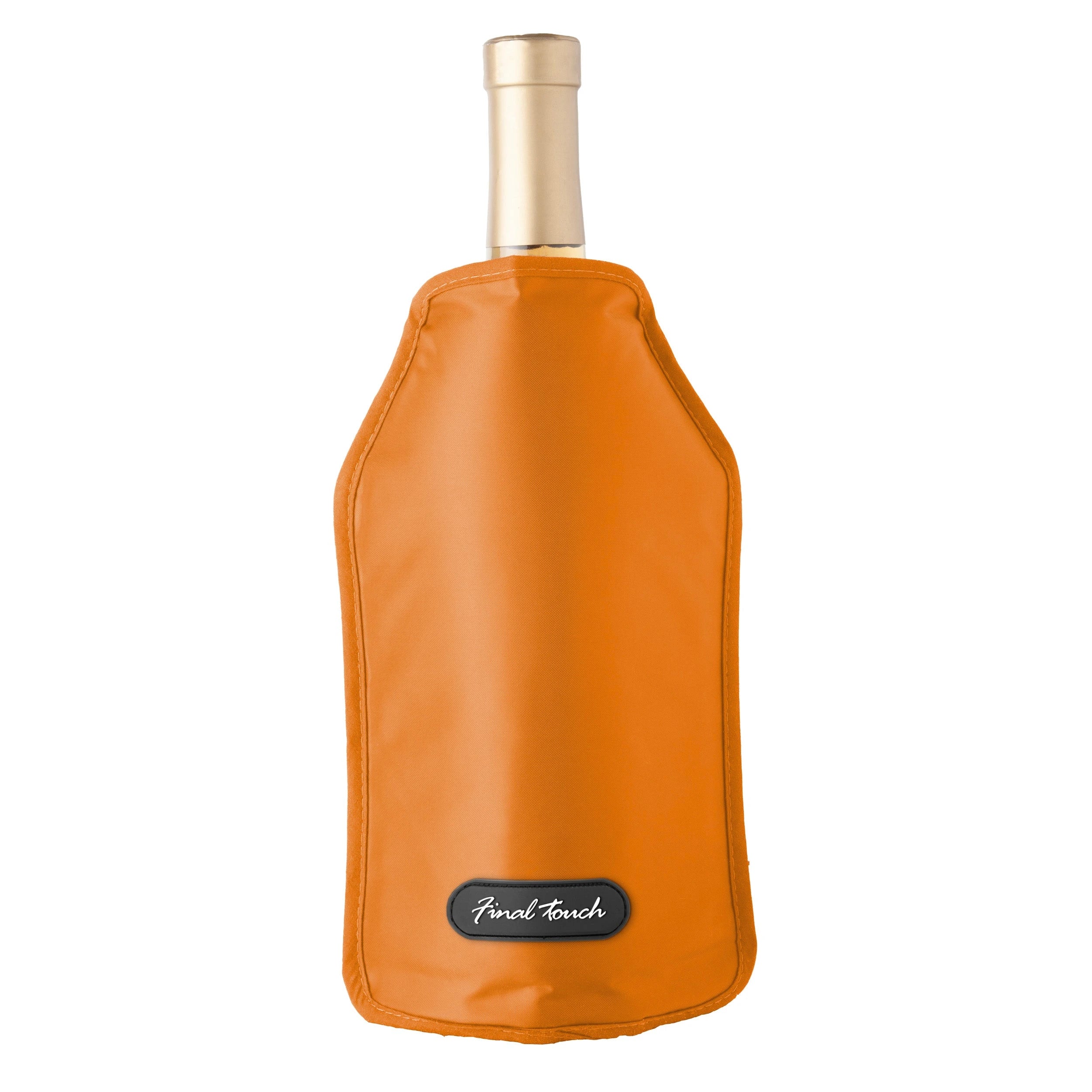 FINAL TOUCH WINE BOTTLE SLEEVE CHILLER ORANGE