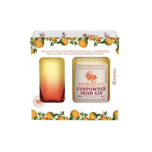 DRUMSHANBO CALIFORNIA ORANGE GIN GLASS PACK 700ML