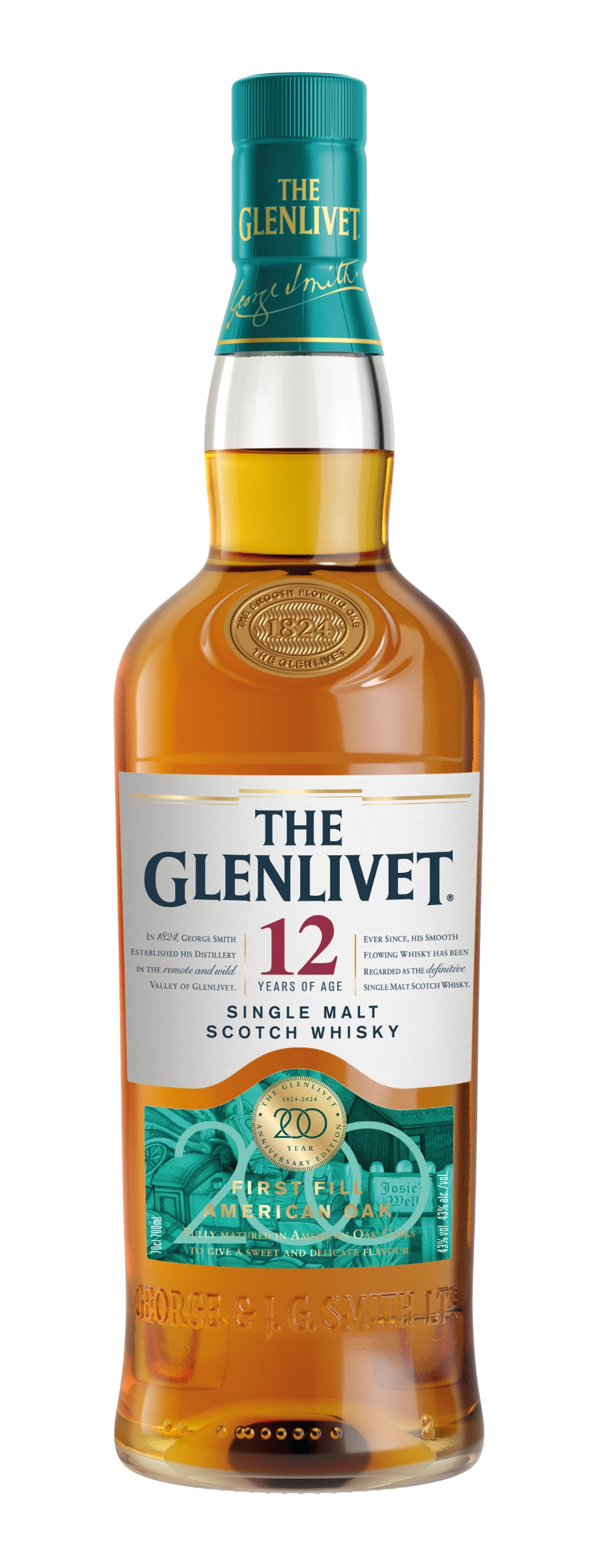 GLENLIVET 200TH ANNIVERSARY 12YR SINGLE MALT SCOTCH 700ML