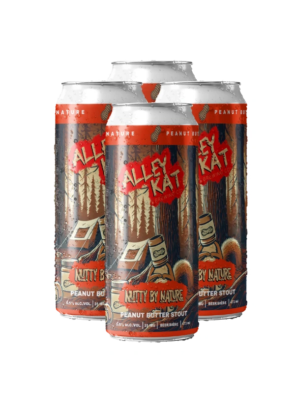ALLEY KAT NUTTY BY NATURE PEANUT BUTTER STOUT 473ML 4PK CAN