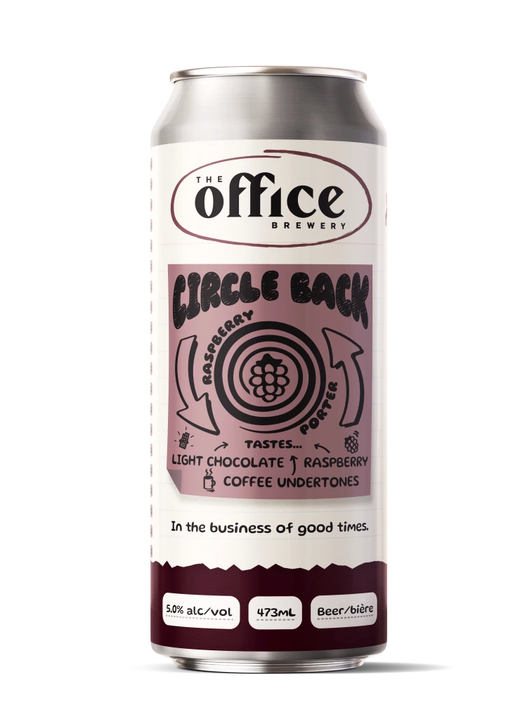 THE OFFICE CIRCLE BACK RASPBERRY PORTER 473ML CAN