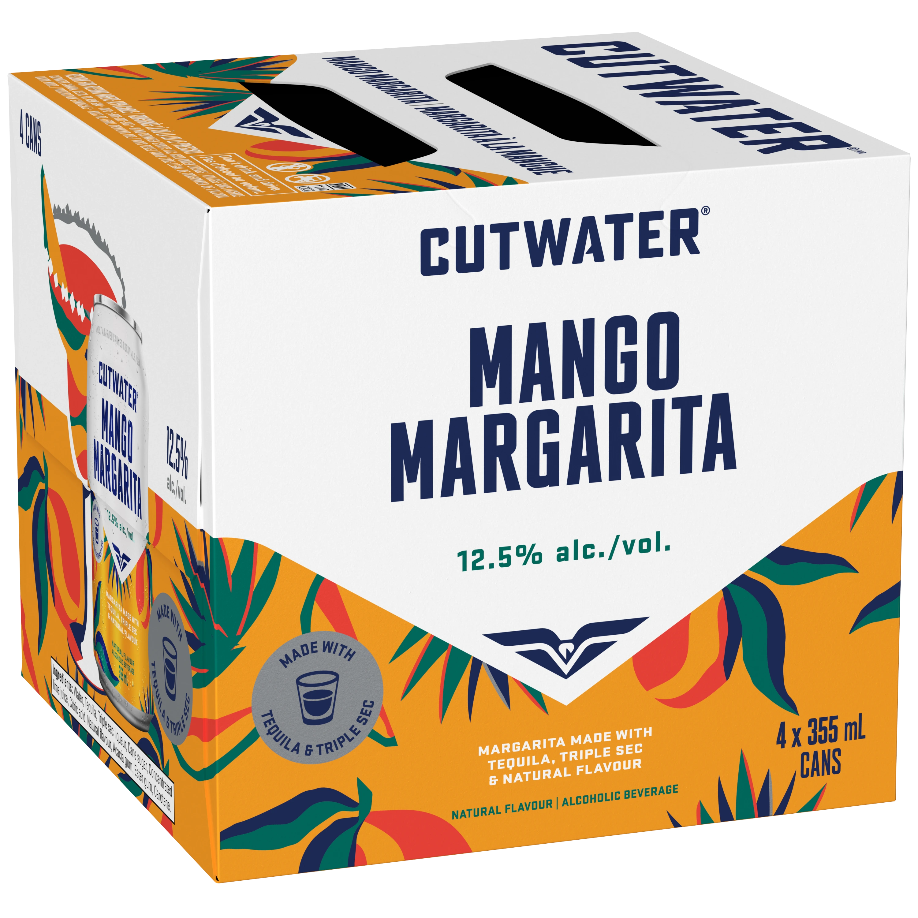 CUTWATER TEQUILA MANGO MARGARITA 355ML 4PK CAN