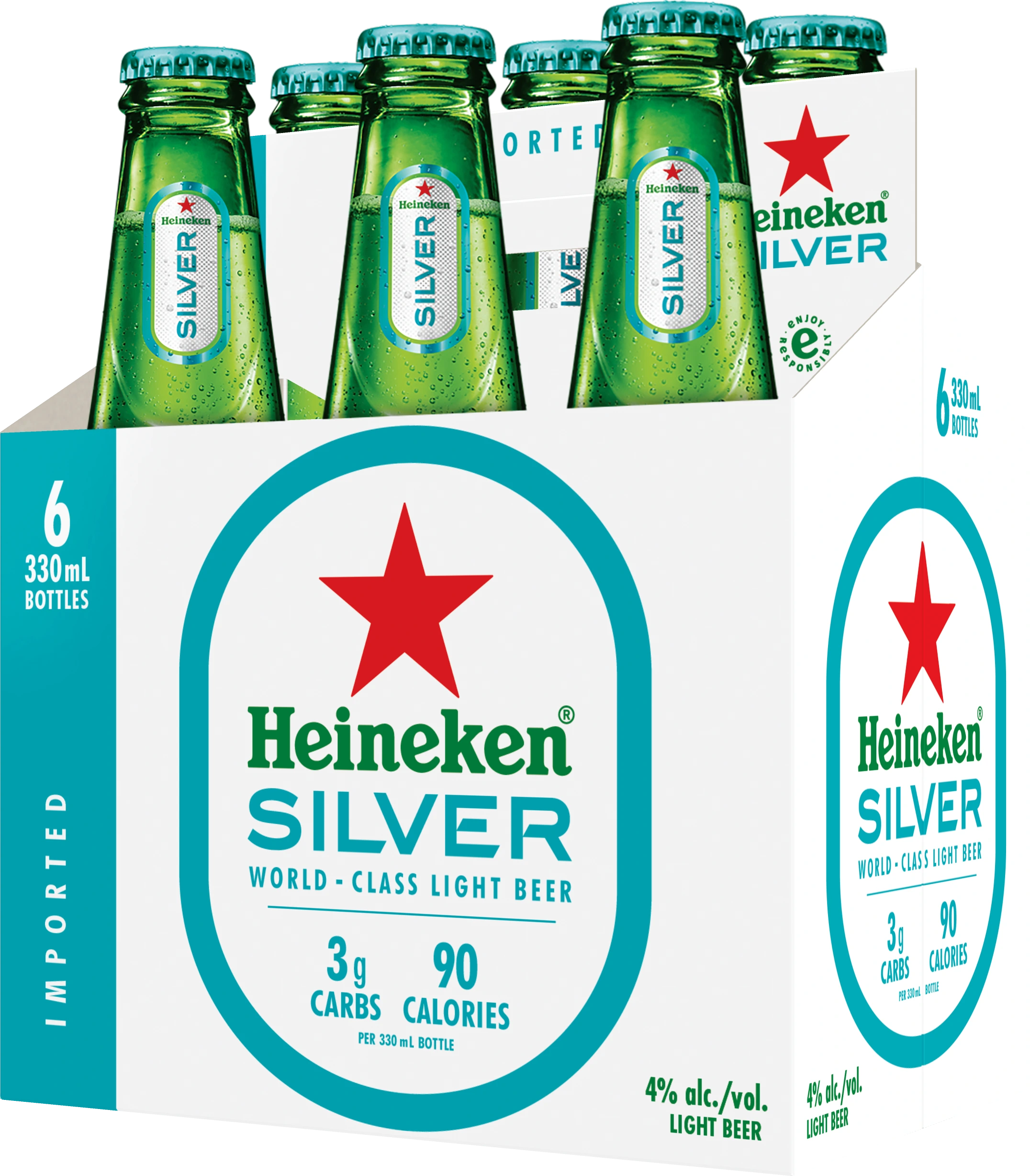 HEINEKEN SILVER 330ML 6PK BT