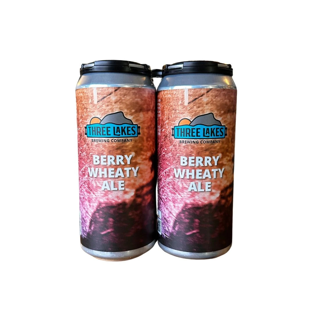 THREE LAKES BERRY WHEATY ALE 473ML 4PK CAN