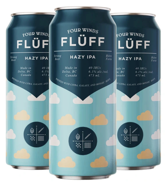 FOUR WINDS FLUFF HAZY IPA 473ML 4PK CAN