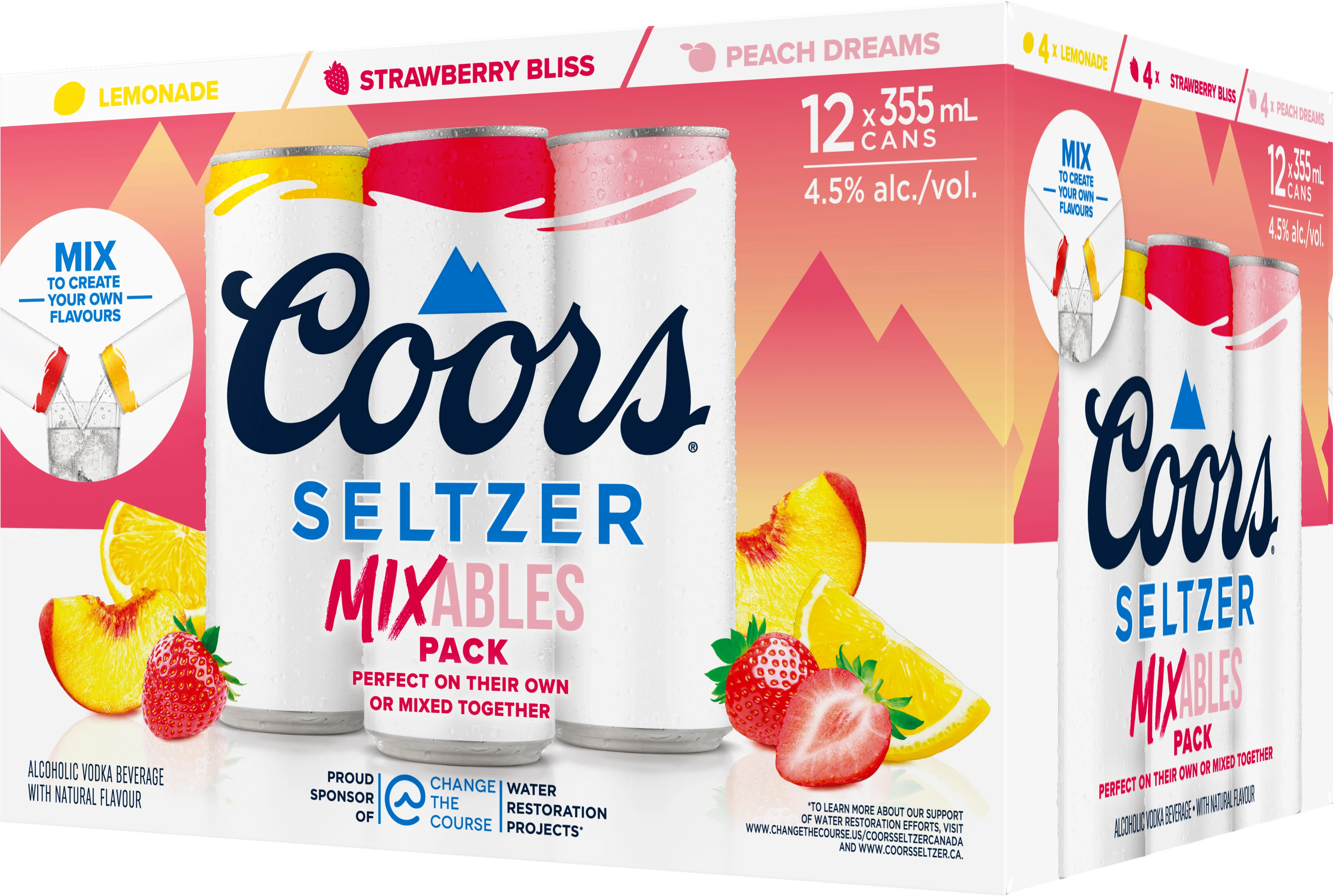 COORS SELTZER MIXABLES PACK 355ML 12PK CAN