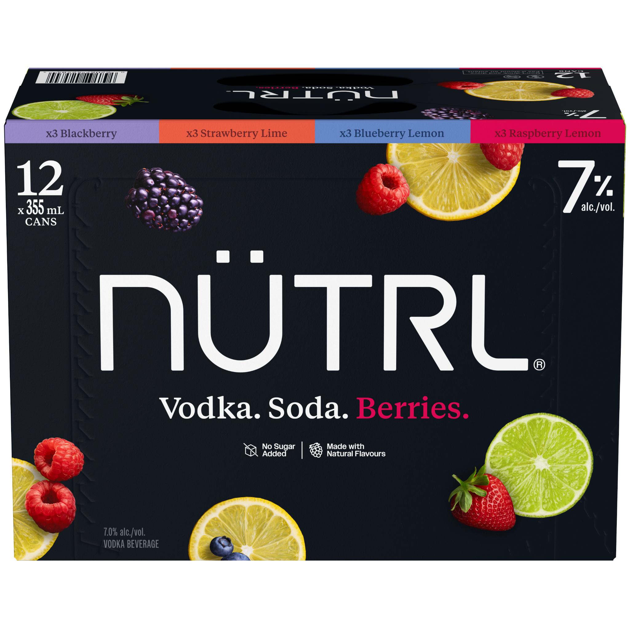 NUTRL VODKA SODA 7% BERRY MIXER 355ML 12PK CAN