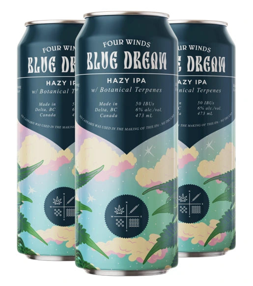 FOUR WINDS BLUE DREAM HAZY IPA 473ML 4PK CAN