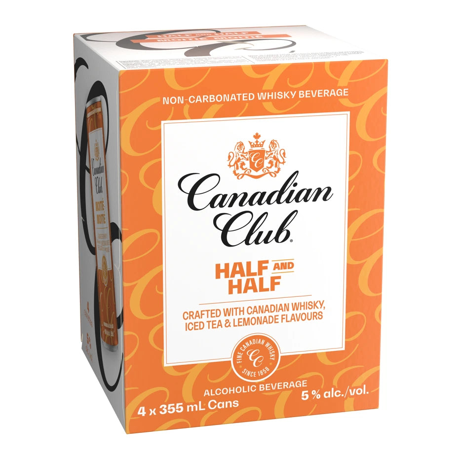 CANADIAN CLUB HALF & HALF HARD ICED TEA 355ML 4PK CAN