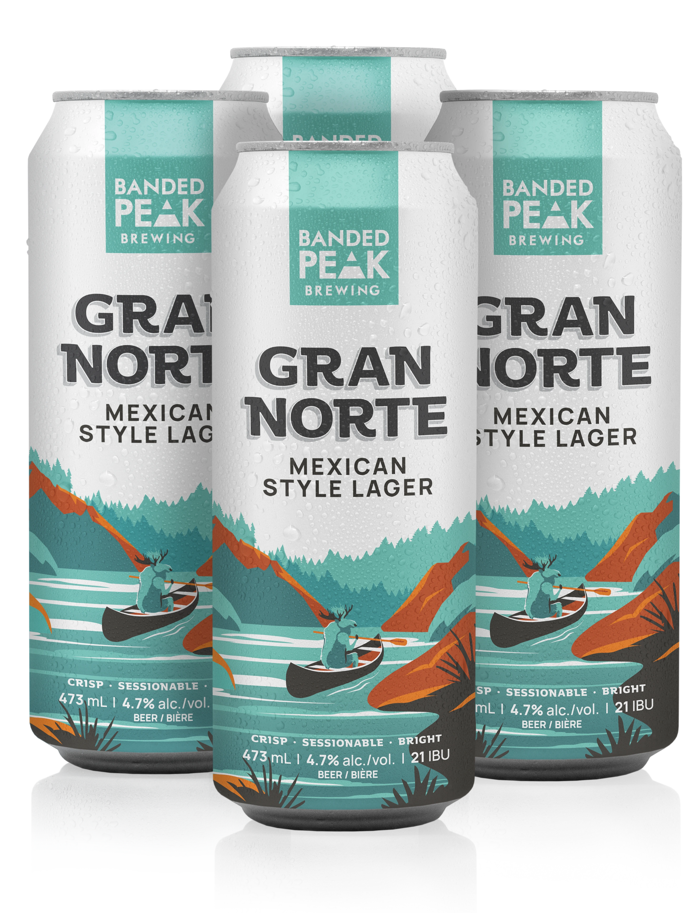BANDED PEAK GRAN NORTE MEXICAN STYLE LAGER 473ML 4PK CAN