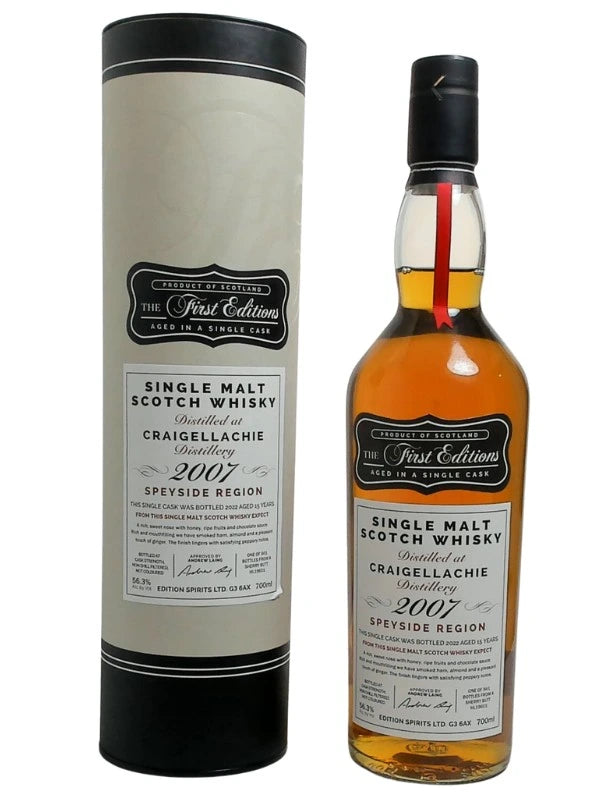 FIRST EDITIONS CRAIGELLACHIE 15YR 2007 SINGLE MALT 700ML