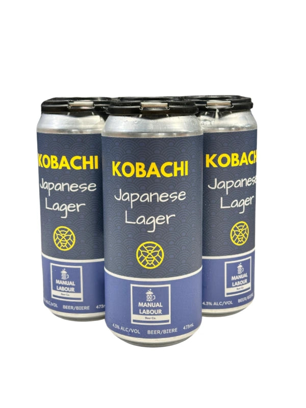 MANUAL LABOUR KOBACHI JAPANESE LAGER 473ML 4PK CAN