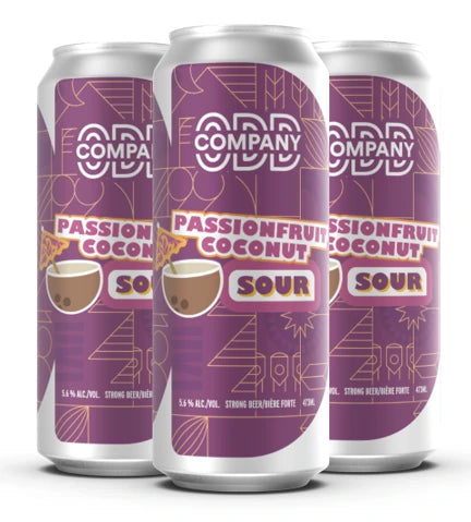 ODD COMPANY PASSIONFRUIT COCONUT SOUR 473ML 4PK CAN