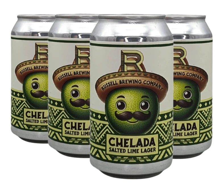 RUSSELL CHELADA SALTED LIME LAGER 355ML 6PK CAN