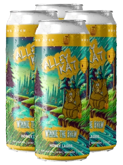 ALLEY KAT WINNIE THE BREW HONEY LAGER 473ML 4PK CAN