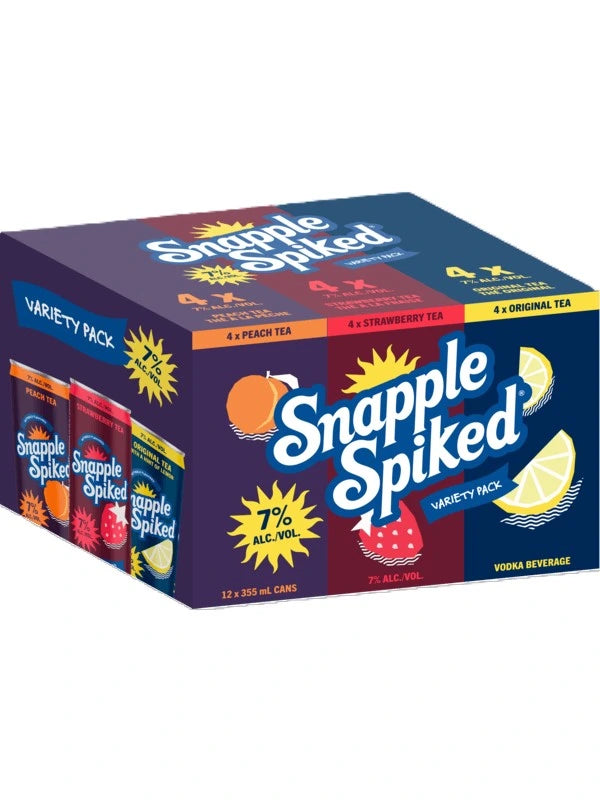 SNAPPLE SPIKED 7% VARIETY PACK 341ML 12PK CAN