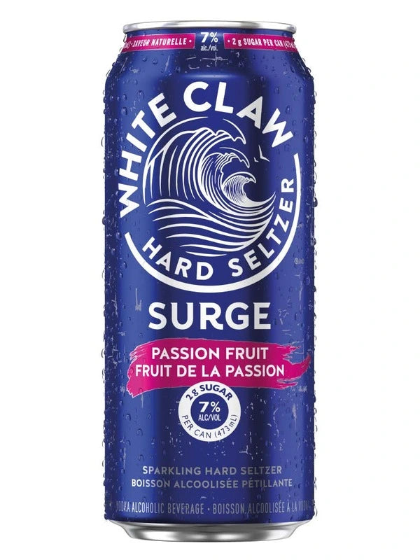 WHITE CLAW HARD SELTZER SURGE PASSION FRUIT 473ML CAN
