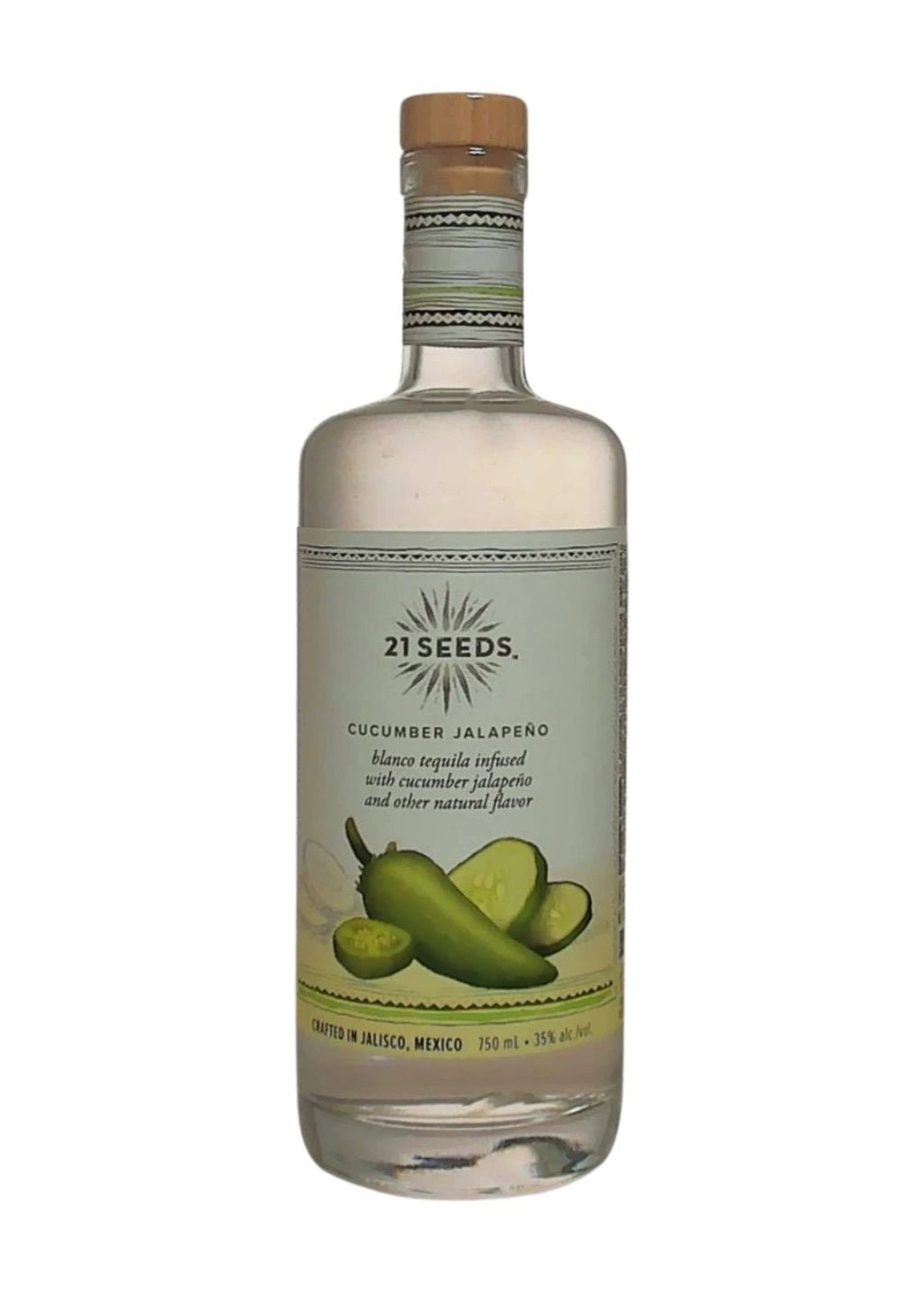 21 SEEDS CUCUMBER JALAPENO BLANCO TEQUILA 750ML